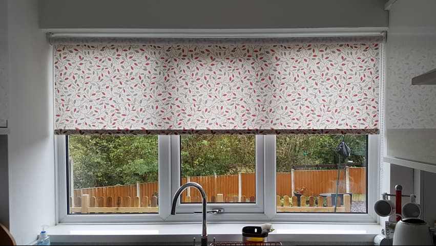 dotted roller blinds installed in a home in stoke on trent